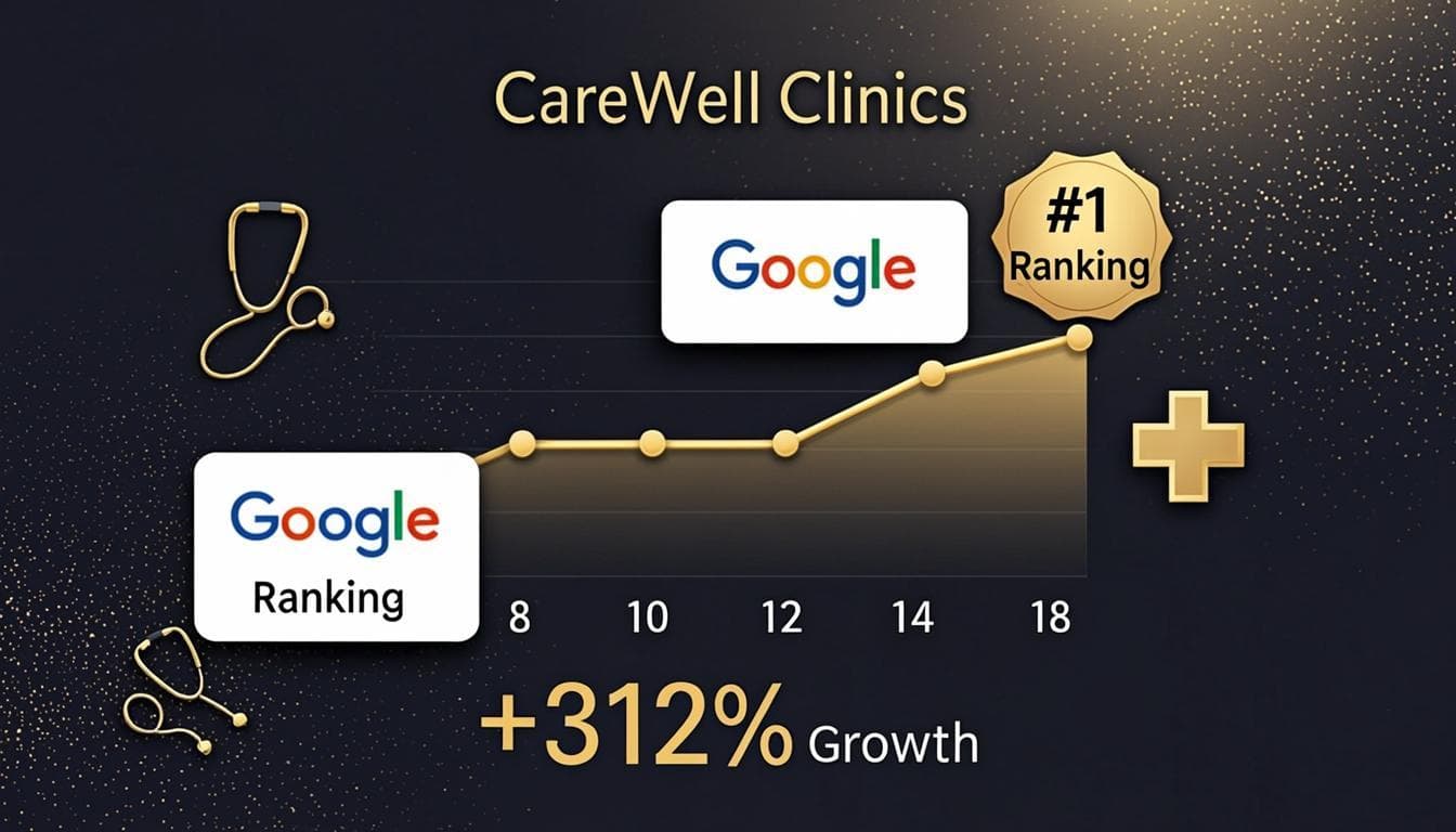 Healthcare SEO Dominance — CareWell Clinics case study